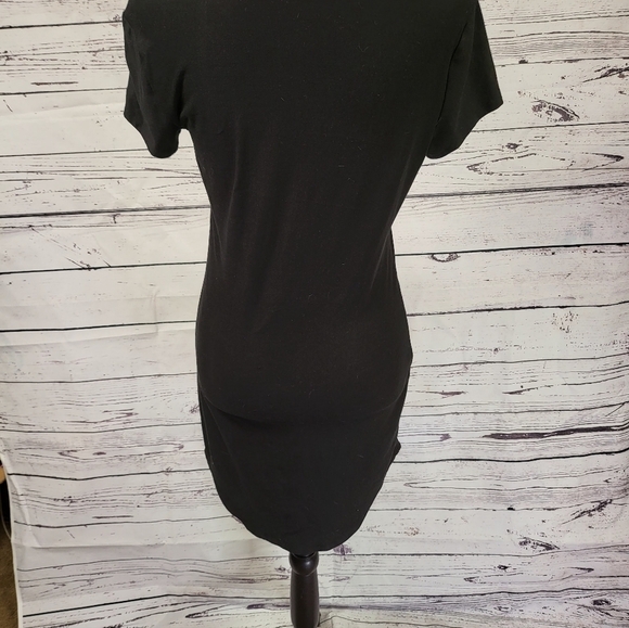 No Boundaries Black Pink Floral Bodycon Mini Dress Medium - Picture 3 of 8